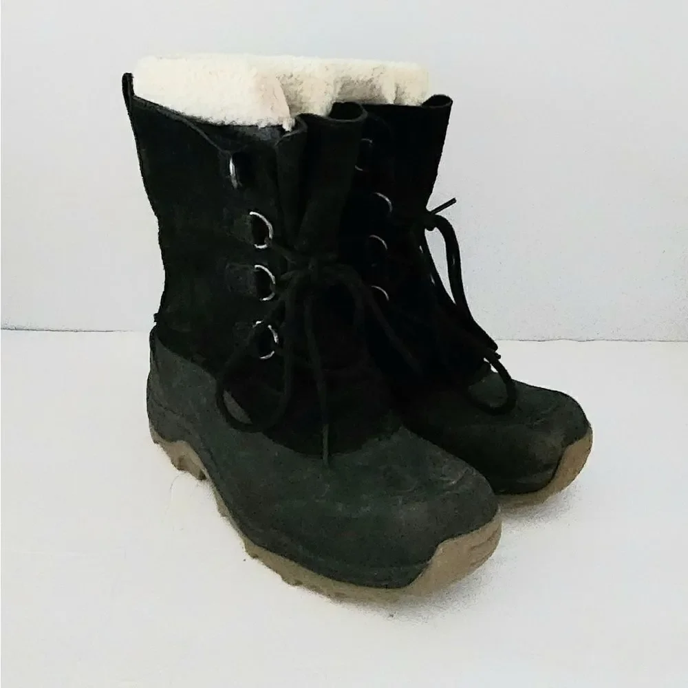 Lands' End black winter boots Kids size 5 or women's size 7